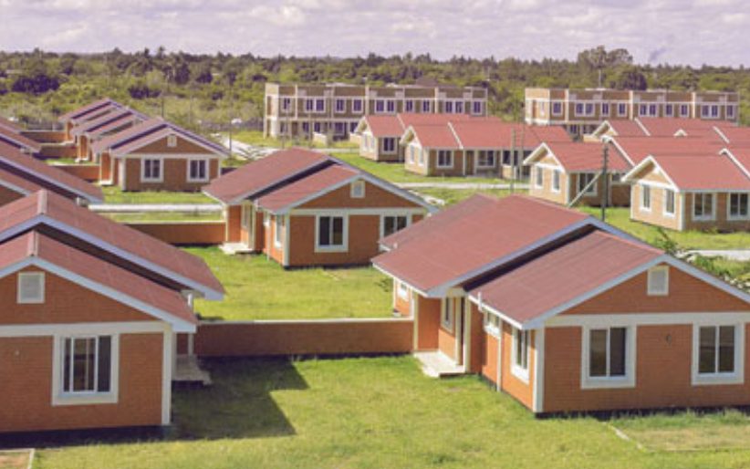 Wide view of the Mwongozo housing development and surrounding neighbourhood