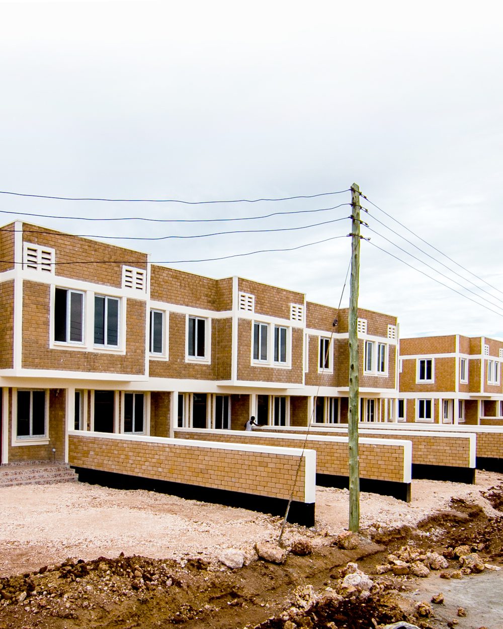 Completed multi-storey residential apartment blocks at Mwongozo, Kigamboni