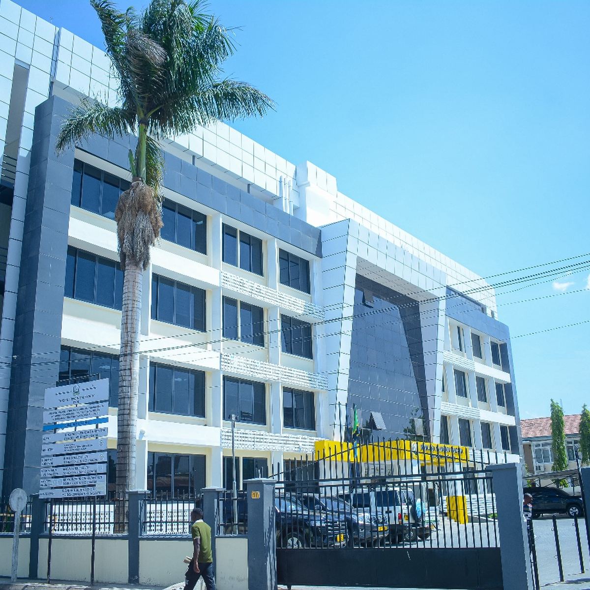 Main gate and perimeter fencing at the TRA Dodoma Regional Office
