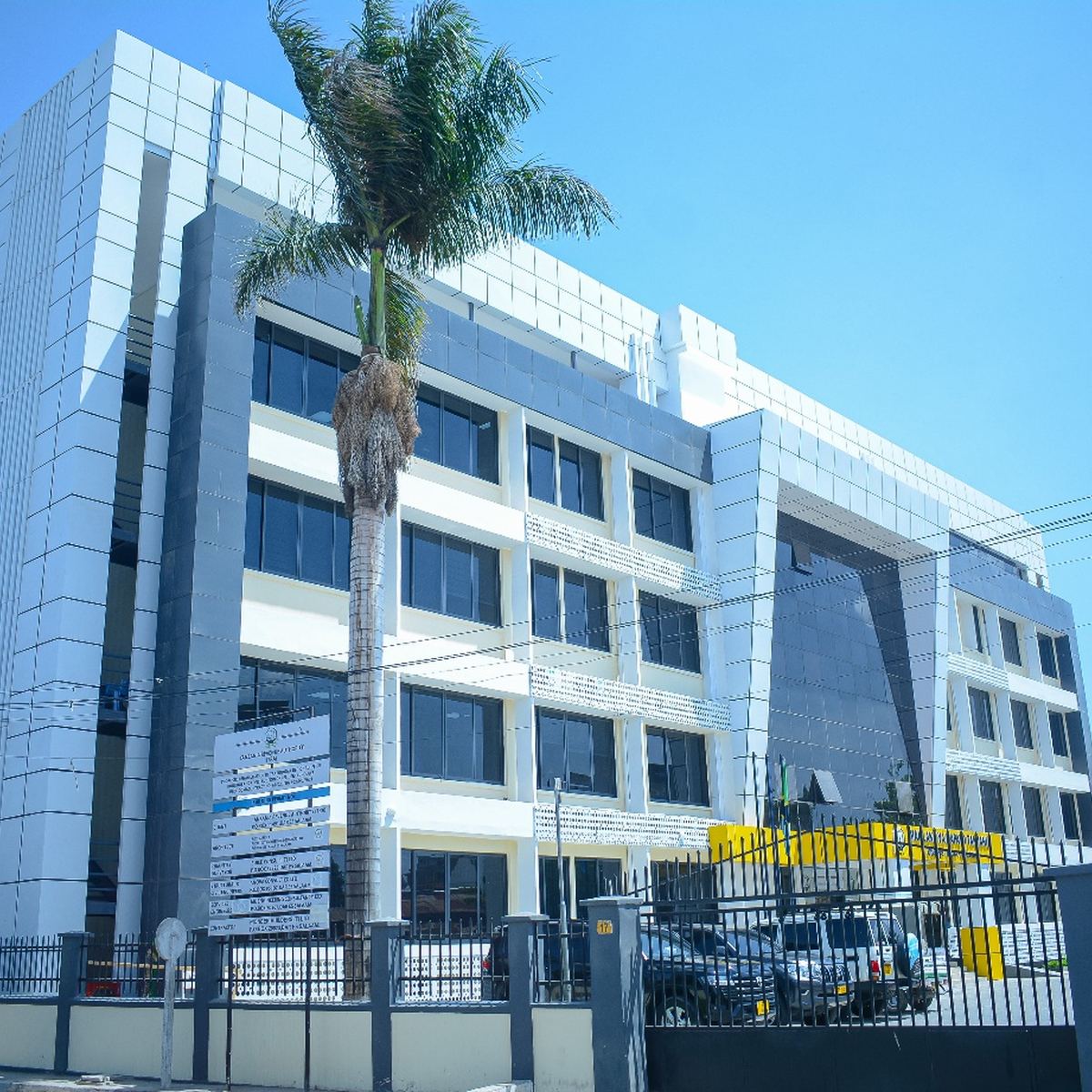Corner view of the TRA Dodoma office building from the public road